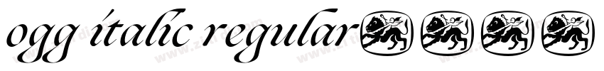 ogg italic regular字体转换